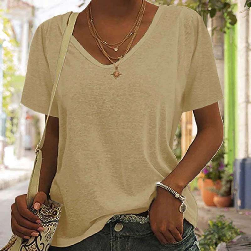 Comfortable Casual Solid Multicolor T-Shirt