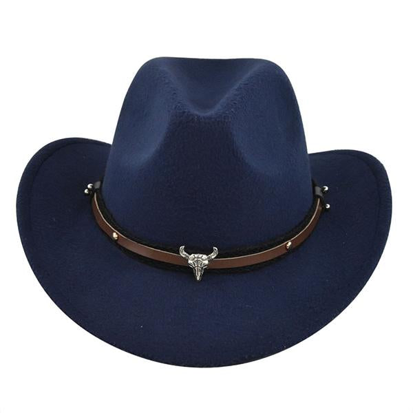 Solid Color Western Cowboy Woolen Jazz Hat