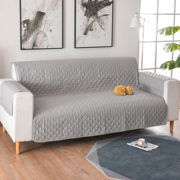 Reversible Quilted 3 Seater Sofa Cover