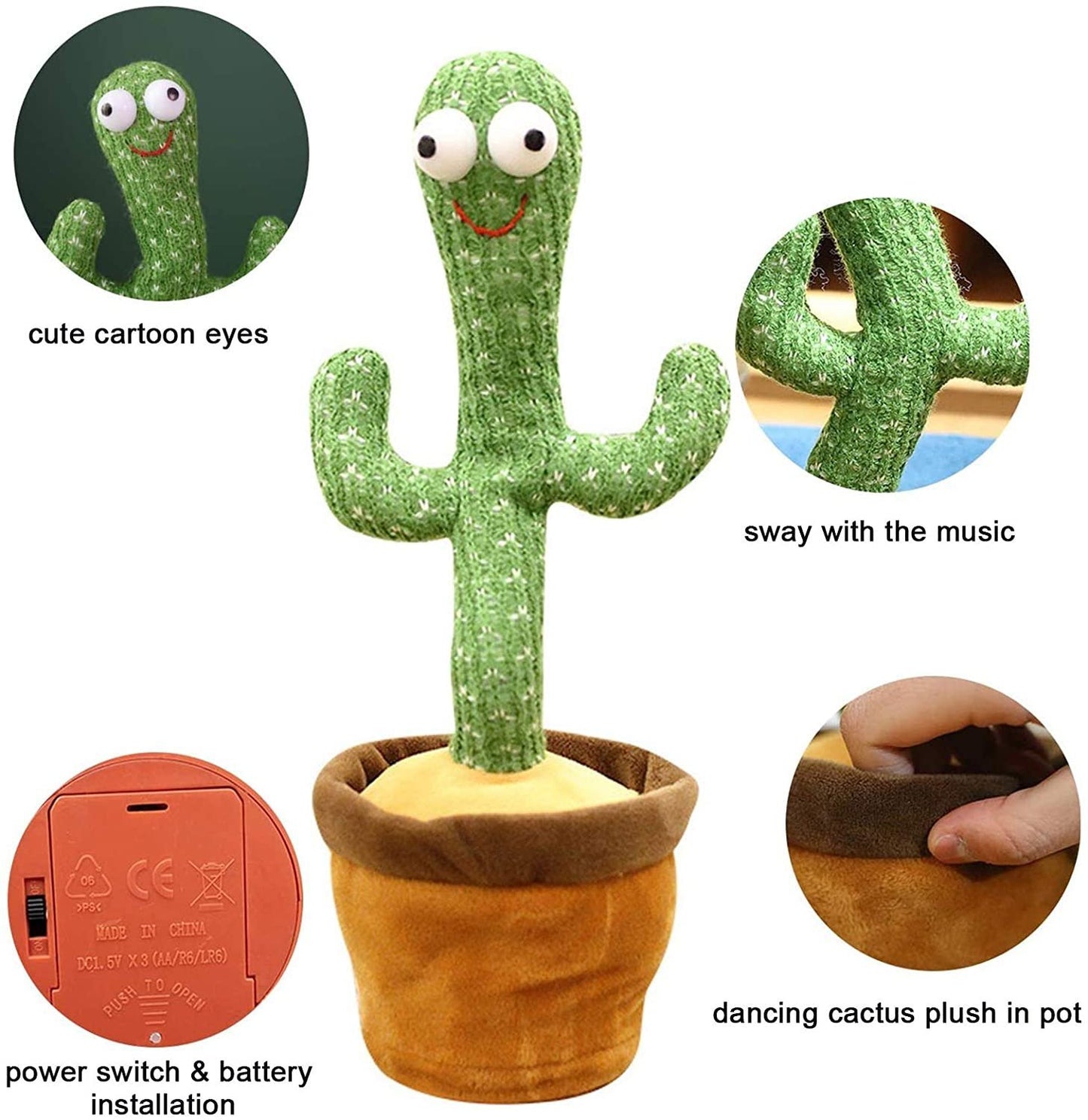 (🎁Father's Day Sale-48% OFF)DANCING & TALKING CACTUS