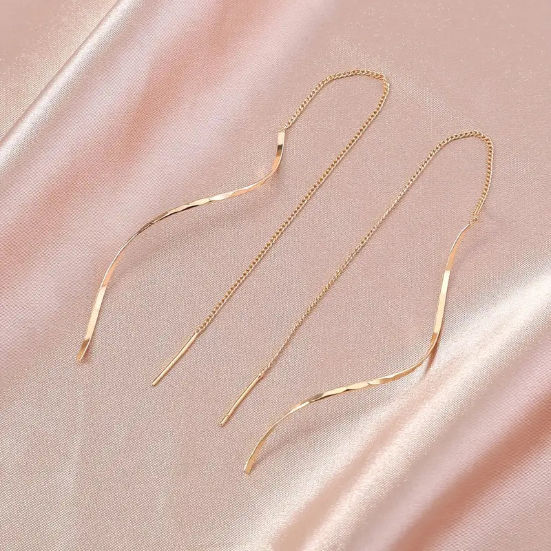 Elegant Minimalist Thin Threader Earrings