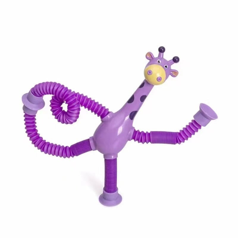 Telescopic suction cup giraffe toy