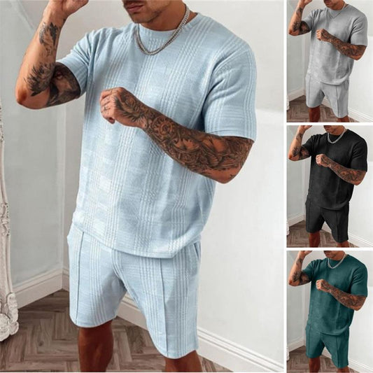 Short-sleeved shorts two-piece sports fashion casual suit men