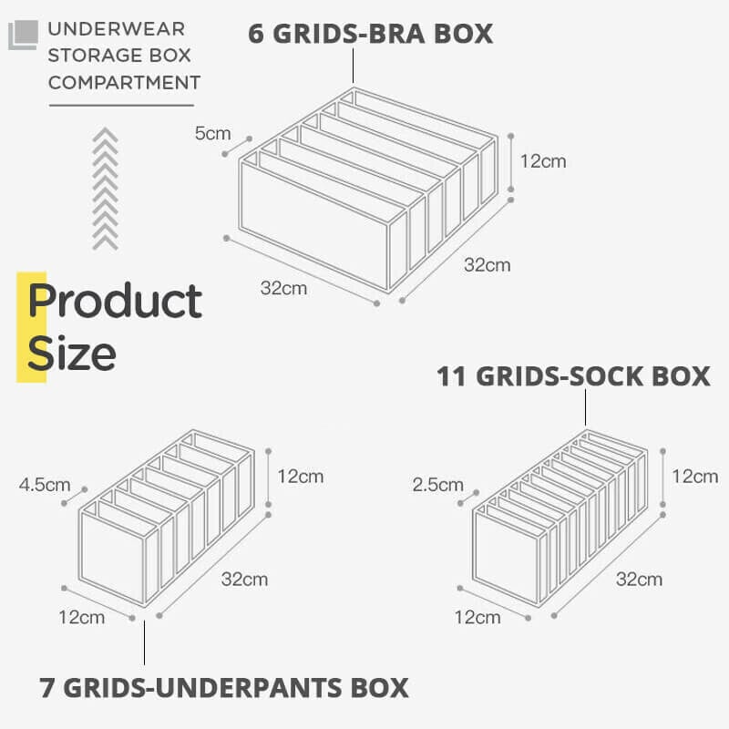 (50% OFF)Underwear Storage Box Compartment🎁