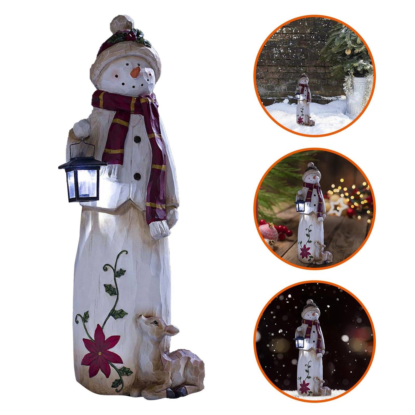 🔥49% OFF- Woodland Snowman with Solar Lantern