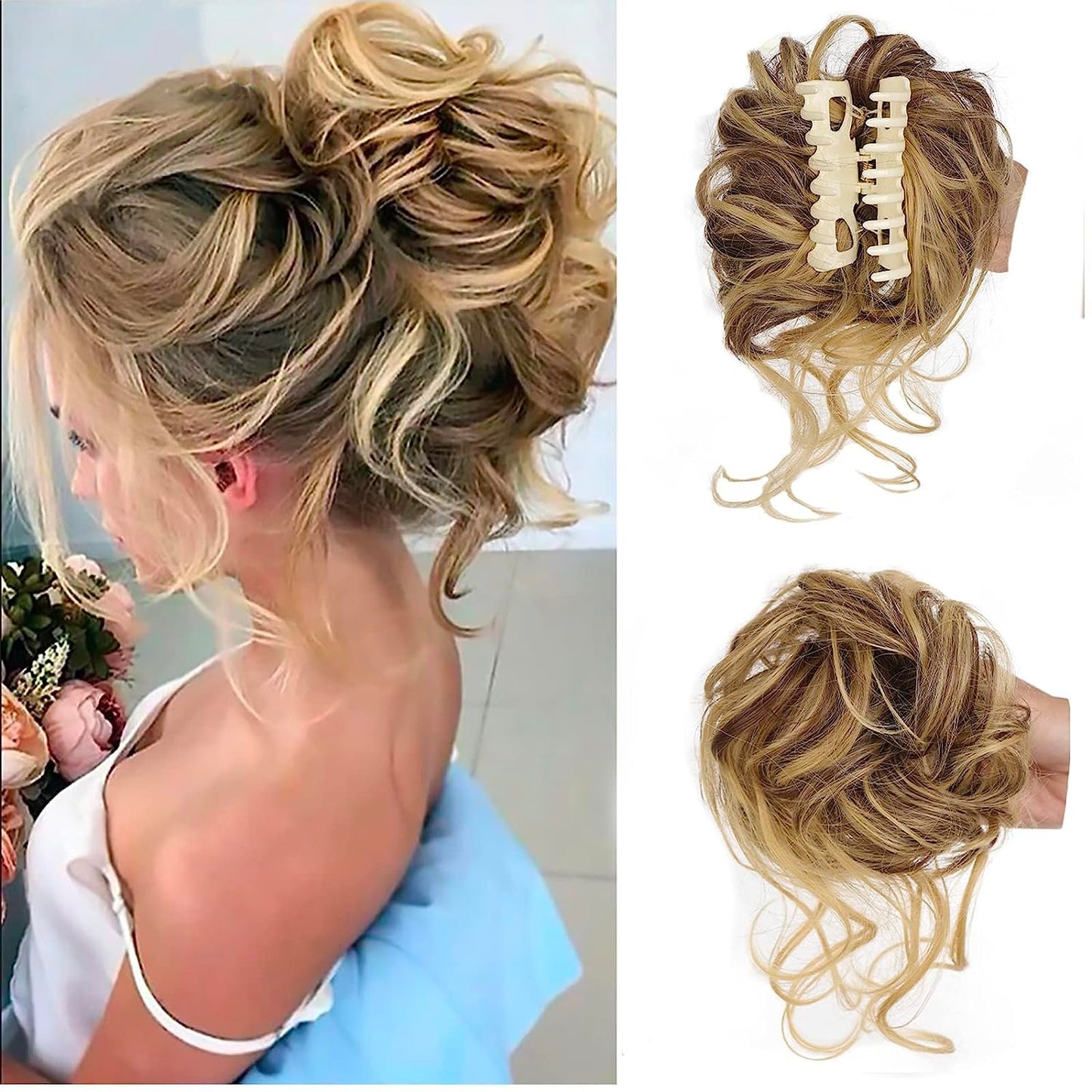 Buy 1 Get 1 Free - Curly Bun Hair Claw Clips