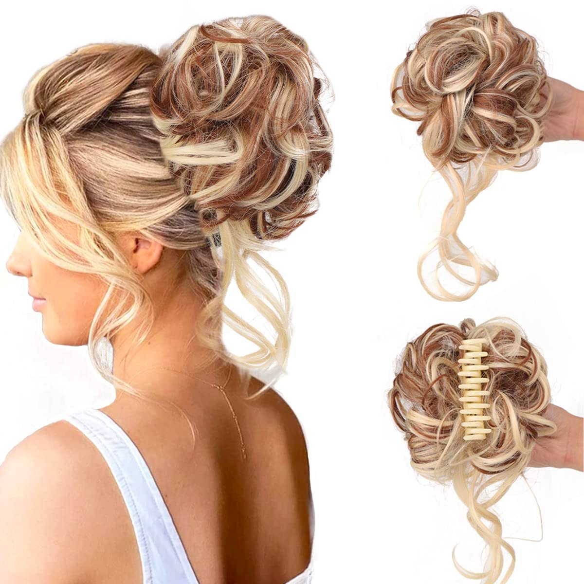 Buy 1 Get 1 Free - Curly Bun Hair Claw Clips