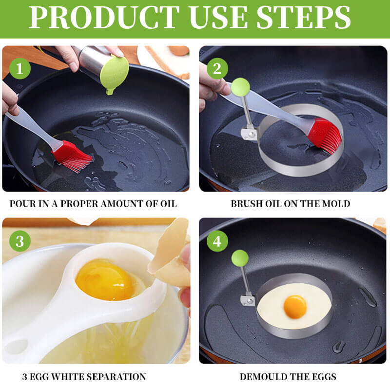 Stainless Steel Fried Egg Molds