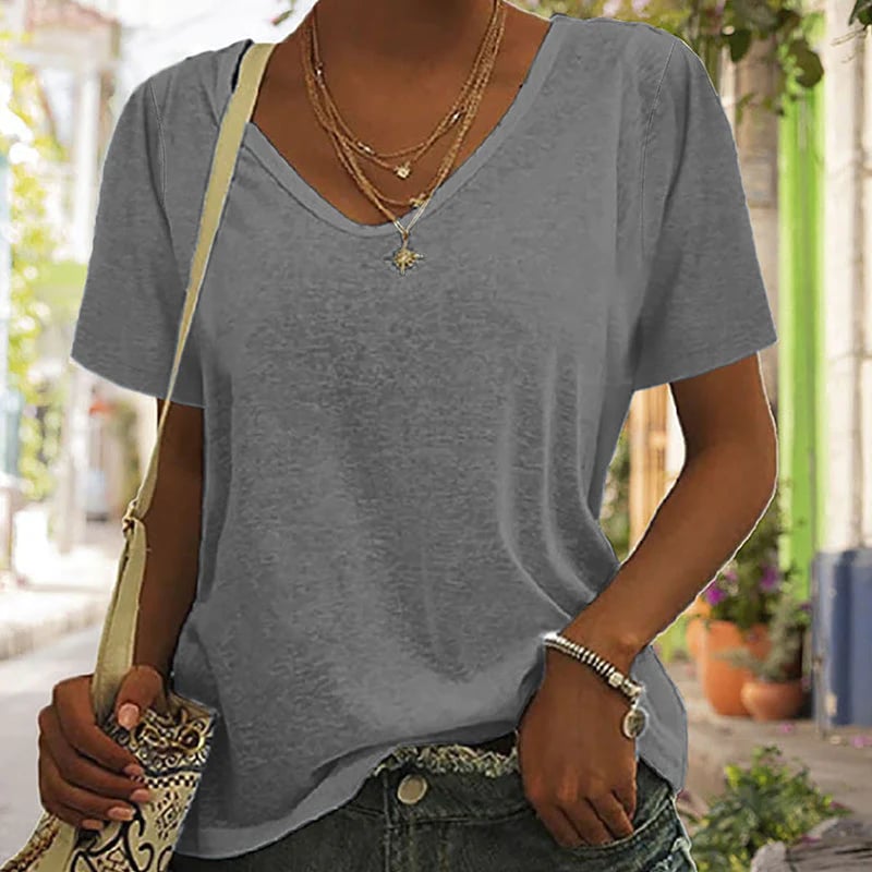 Comfortable Casual Solid Multicolor T-Shirt