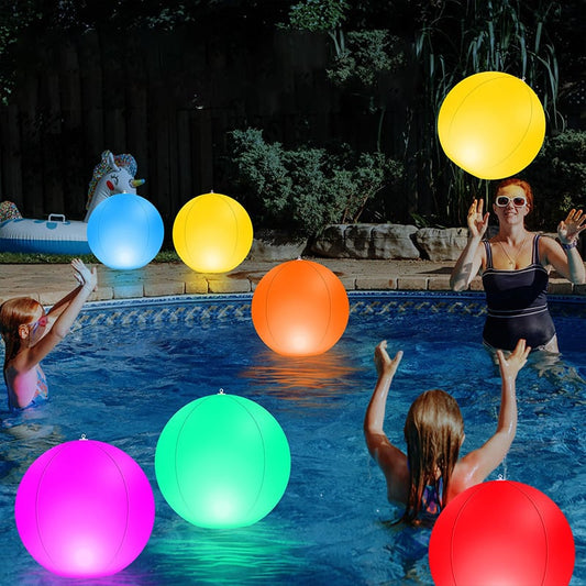 Pool Decoration🎉LED Light 16 Colors Luminous Beach Ball