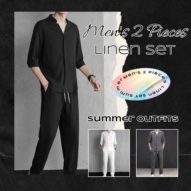 Men's 2 Piece Linen Summer Set