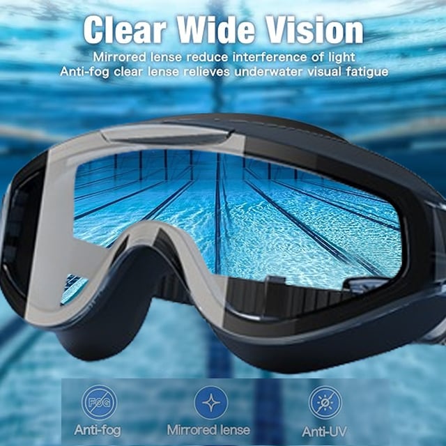 HD Adult Waterproof Anti-fog Swimming Glasses