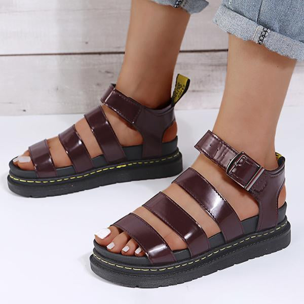 Women's Buckle Thick Sole Soft Sole Flat Sports Sandals