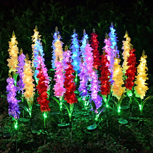 Outdoor Solar Violet Flower Lights