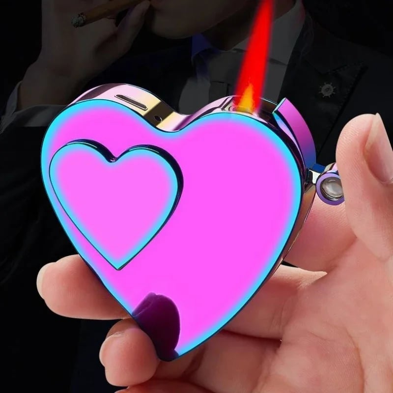 Multipurpose Heart-Shaped Electric and Gas Lighter