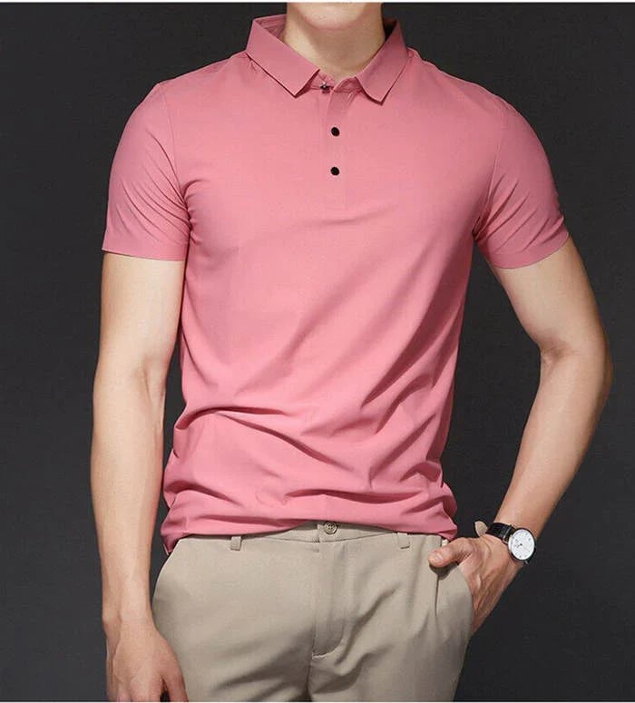 Men's Ice Silk Short Sleeve Polo Shirt