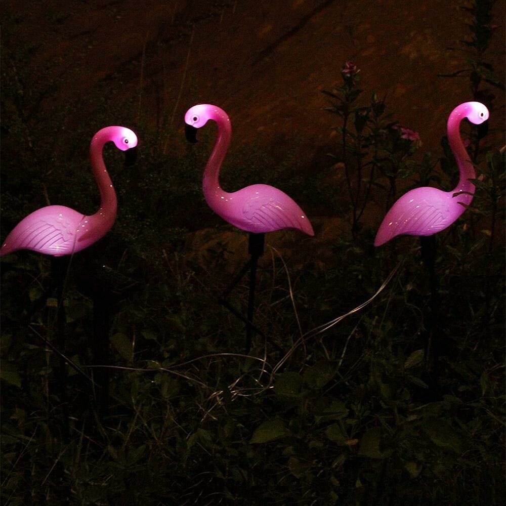 LED Solar Flamingo Stake Light