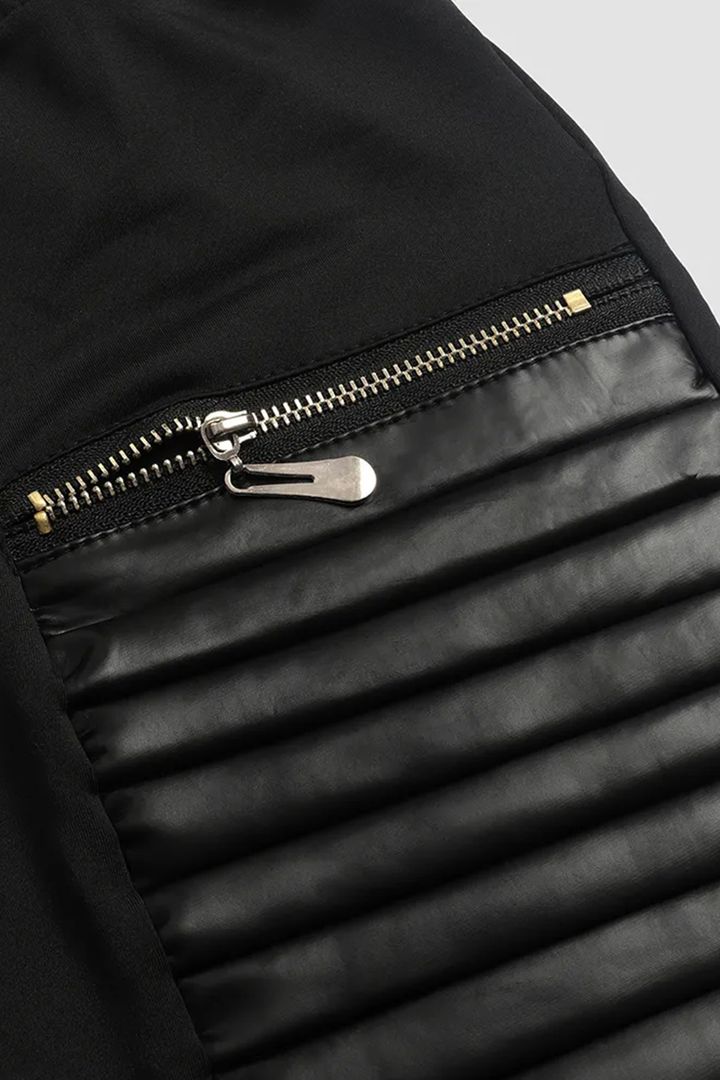 [🔥Buy 2 Free Shipping🔥]Women PU Leather Contrast Zipper Design High Waist Skinny Pants