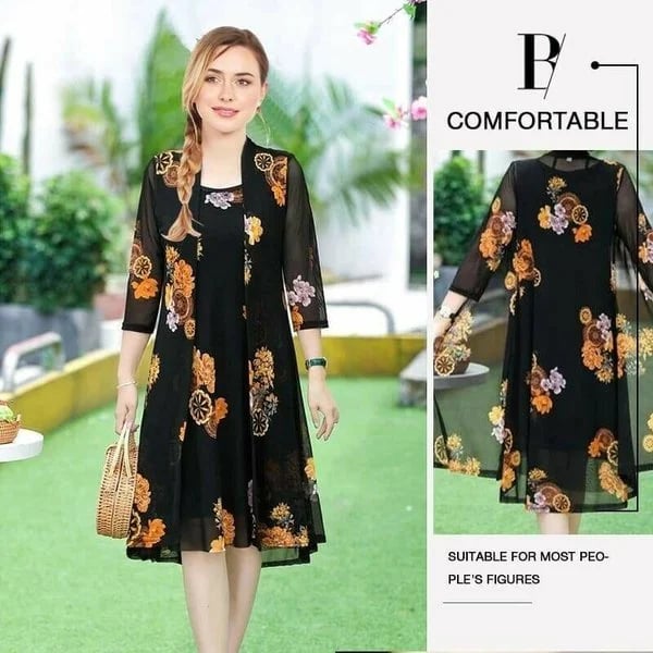 🔥Womens Floral Print Dress Set