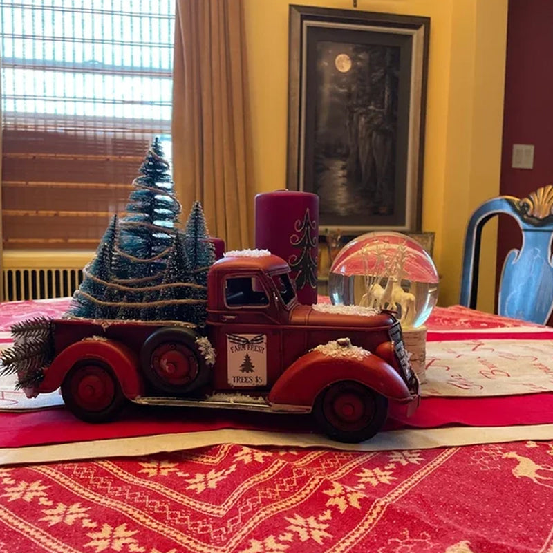 (🌲EARLY CHRISTMAS SALE - 50% OFF) Red farm Truck Christmas Centerpiece, Buy 2 Free Shipping