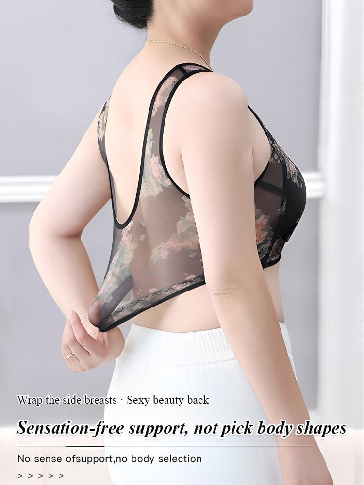 Pointed buttonless comfortable bra