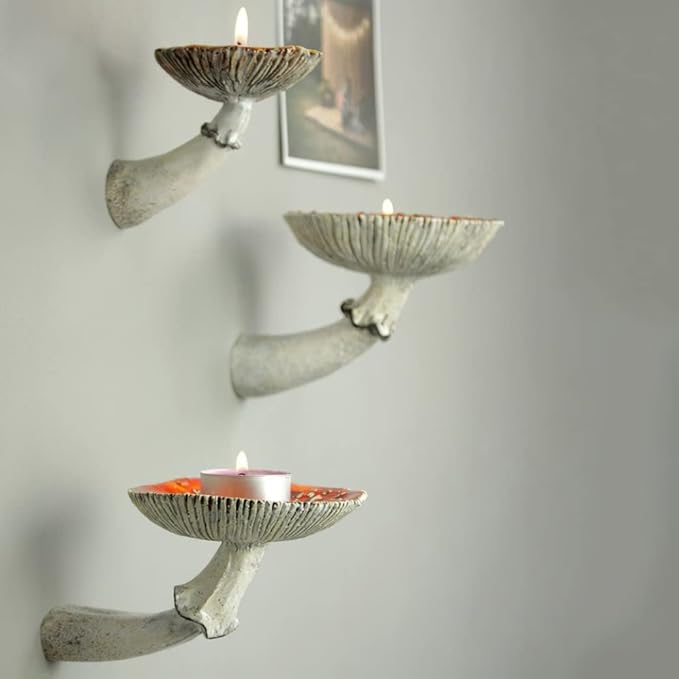 AMANITA MUSHROOM FLOATING WALL SHELF