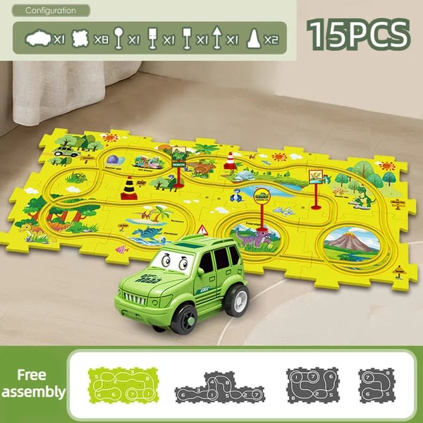 🔥Children's Educational Puzzle Track Car Play Set