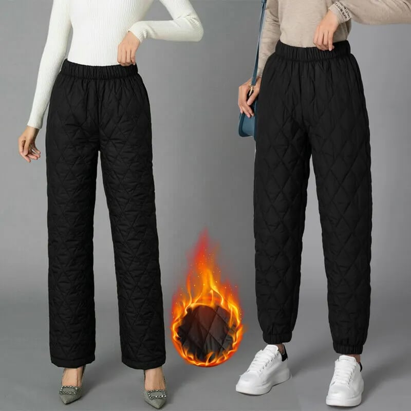 Women Winter Windproof Warm Down Cotton Pants