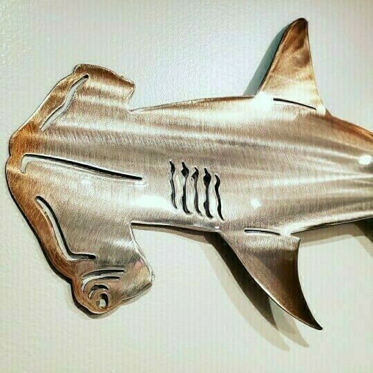 Metal Shark Art Wall Decor