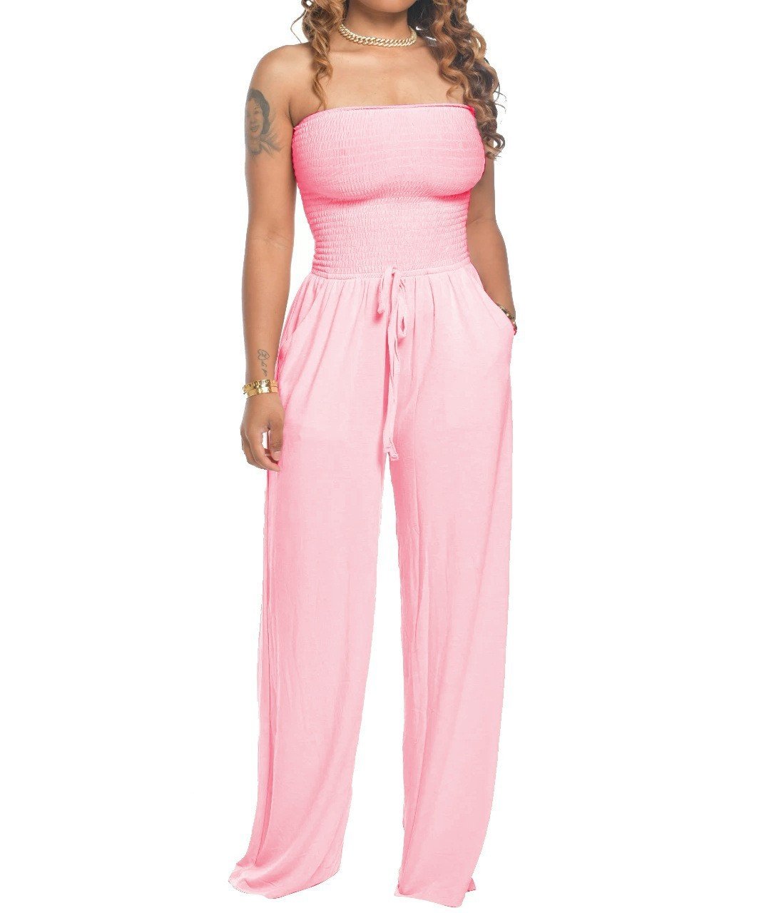 Newest Strapless Waist Jumpsuit