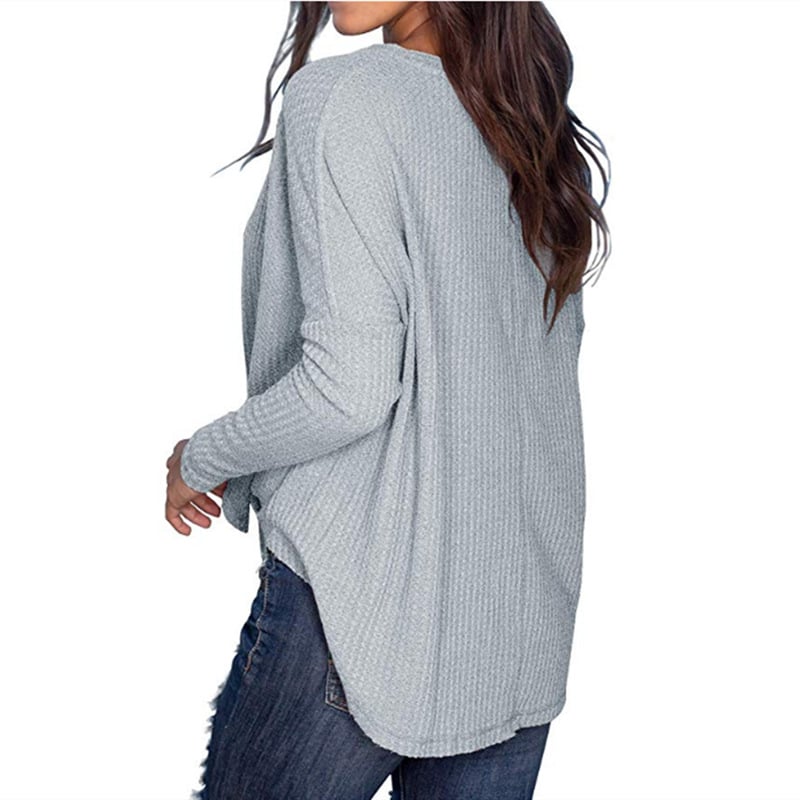 Women's Waffle Knit Tunic Blouse