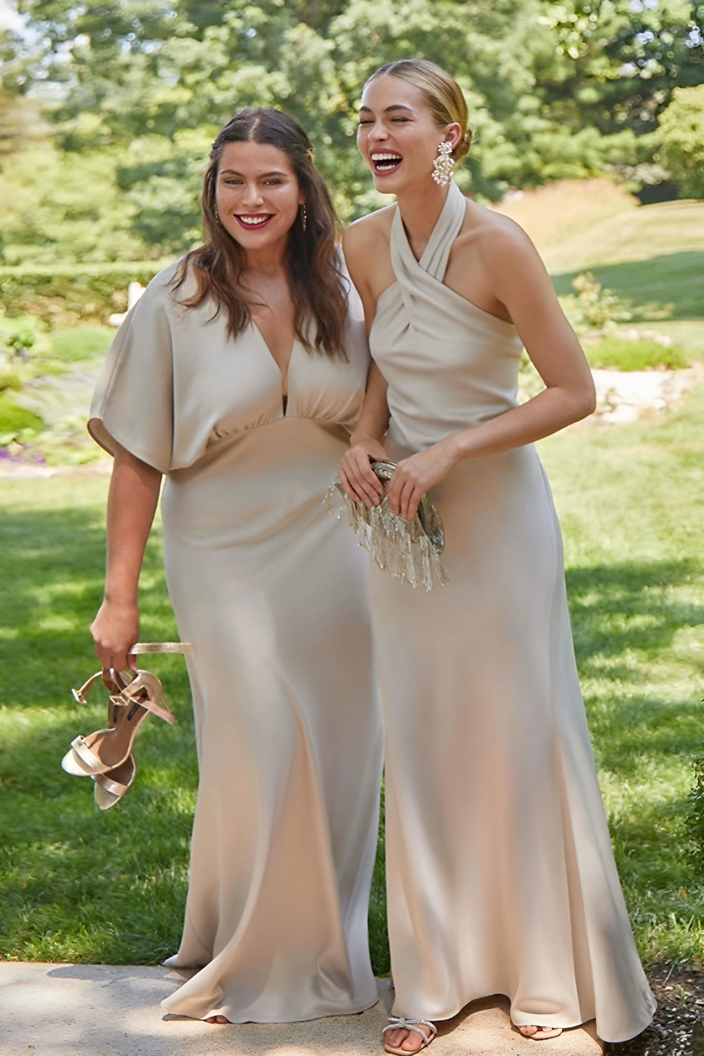 Bridesmaid dress silky satin dress