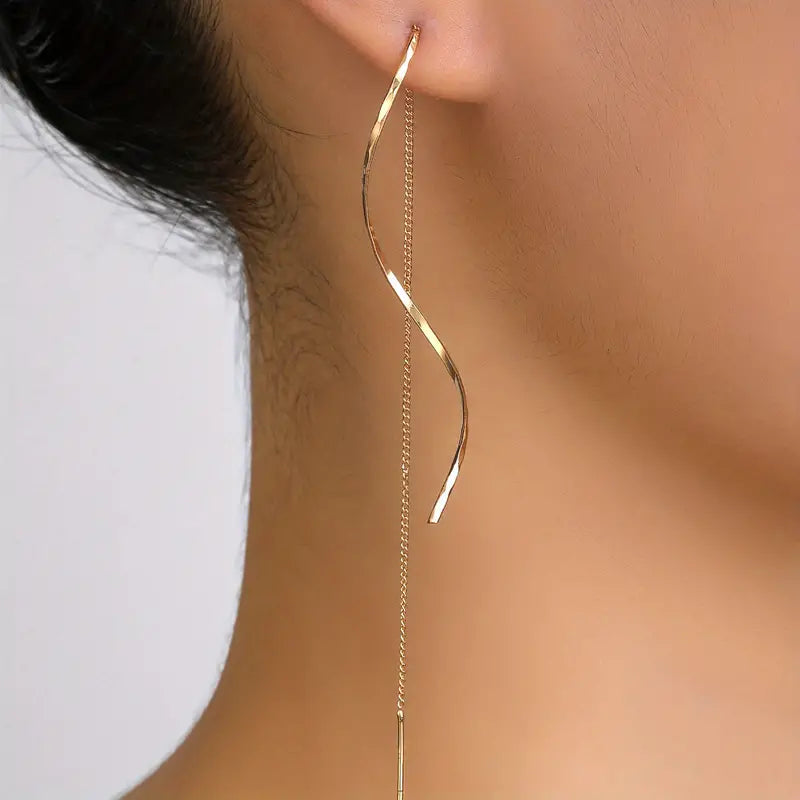 Elegant Minimalist Thin Threader Earrings