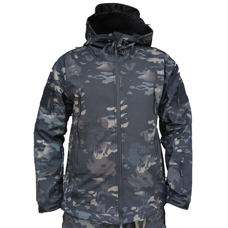 Men's Windproof Waterproof Jacket - Camouflage Hooded Mountaineering Thermal Jacket