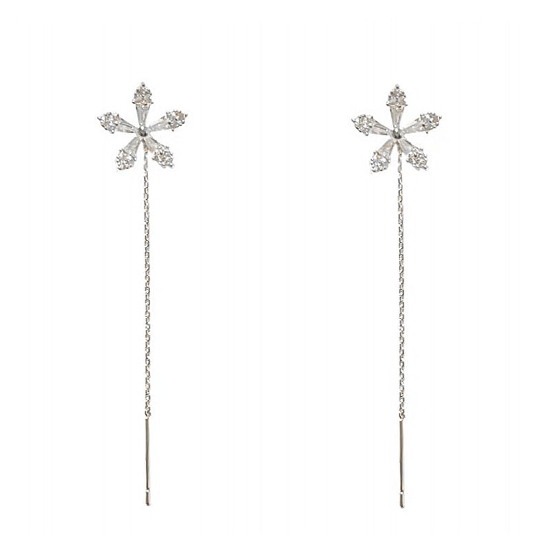 🎄Shiny Diamond Flower Earrings🌸