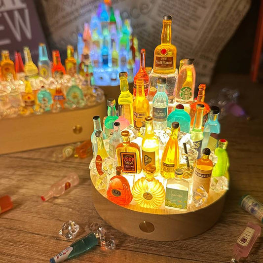 Castle DIY wine bottle night light decorative lamp base desktop car room beer luminous ornaments