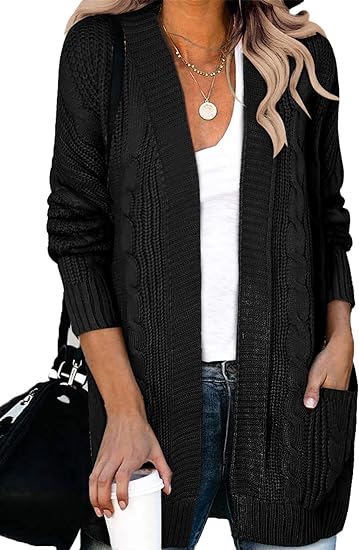 🔥Womens Fashion Open Front Long Sleeve Cardigans Sweaters Coats