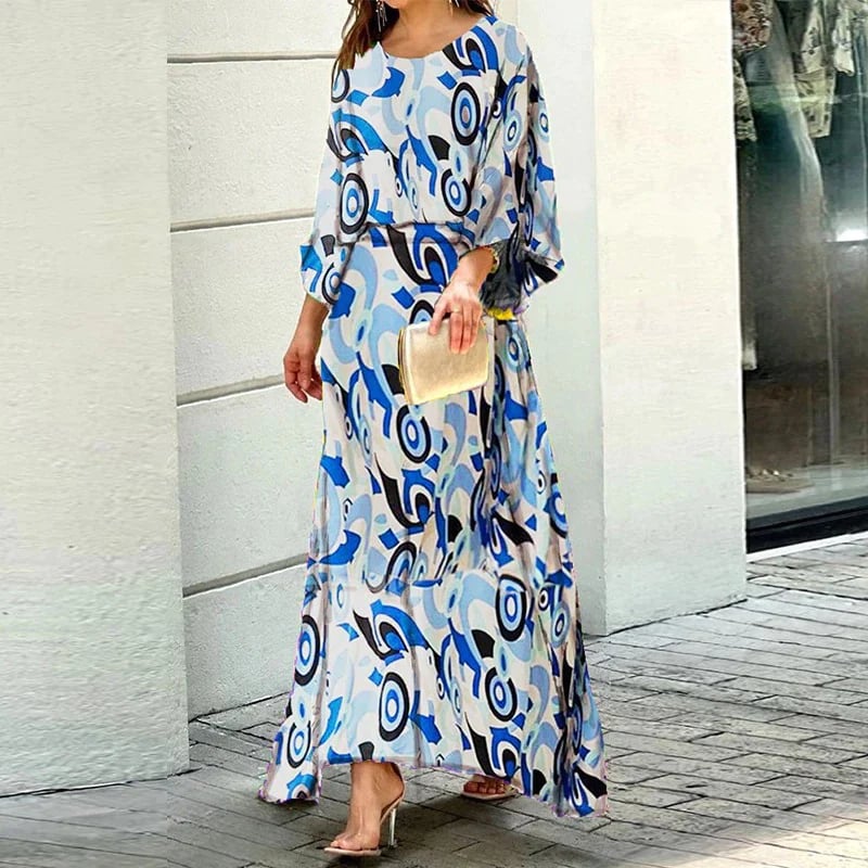 NolaTM Swirl Slit Sleeve Maxi Dress Set