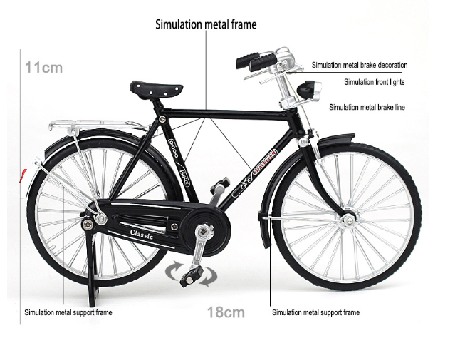 🔥 Escala de modelo de bicicleta de lujo de bricolaje