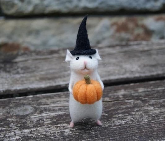 Handmade Great present Mouse With A Pumpkin