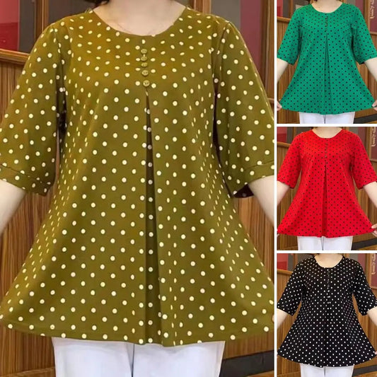 🔥Hot Sale - 49% OFF💝New Polka Dot Print Shirt