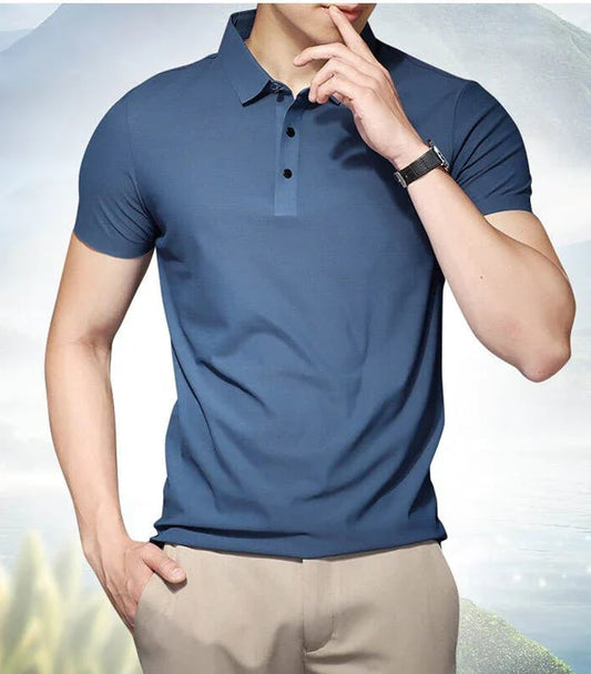 Men's Ice Silk Short Sleeve Polo Shirt