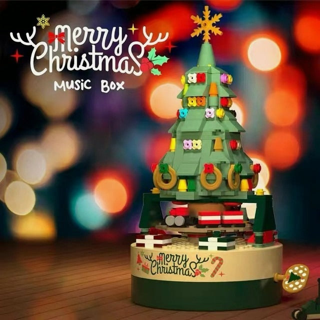 (🔥2023 GIFT TO FAMILY🔥)DIY Christmas Tree Brick Music Box