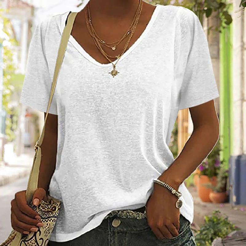 Comfortable Casual Solid Multicolor T-Shirt