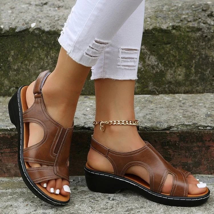 🔥49%OFF🔥Retro Wedge Heel Orthopedic Sandals