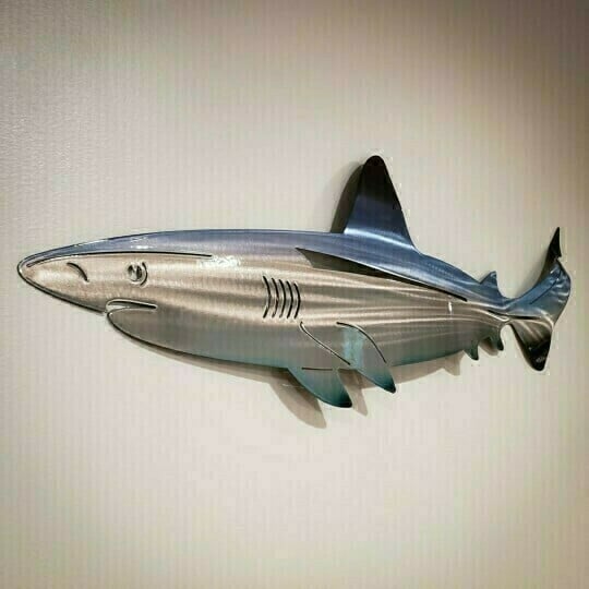 Metal Shark Art Wall Decor