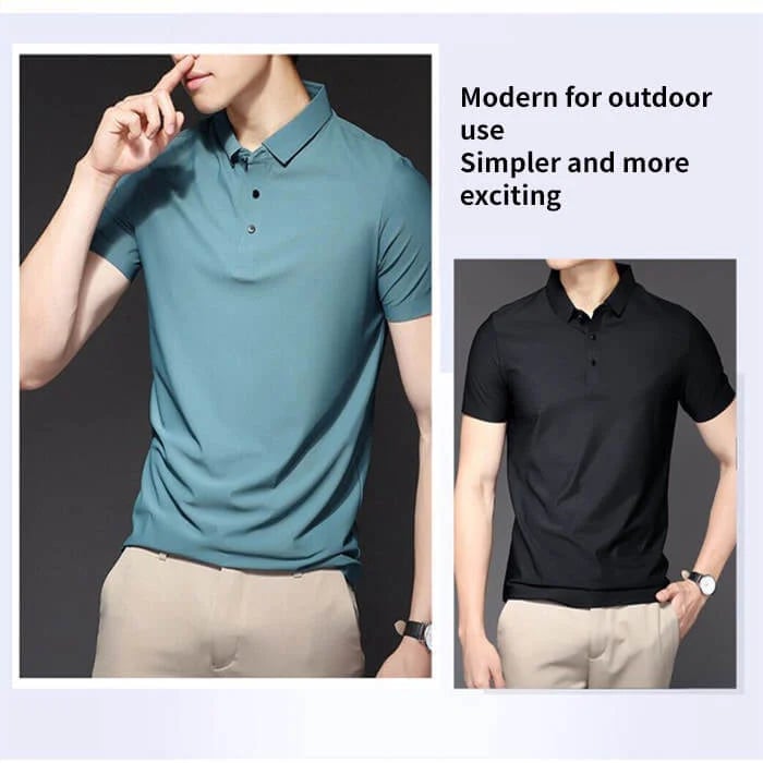 Men's Ice Silk Short Sleeve Polo Shirt