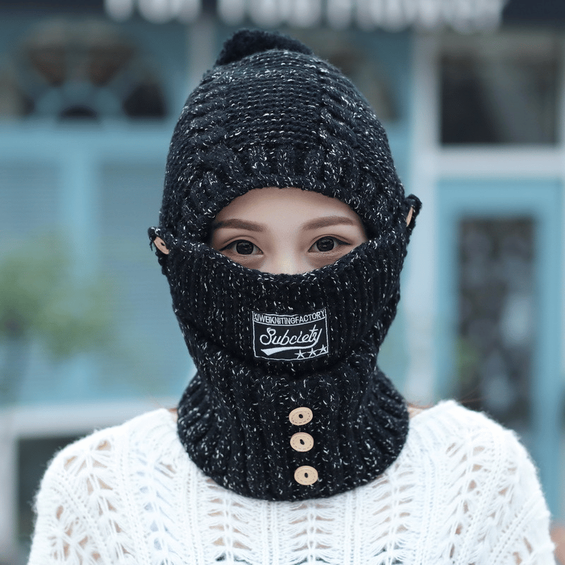 (🔥HOT SALE NOW-48% OFF) 2 in 1 Mask Scarf Knitted Hat