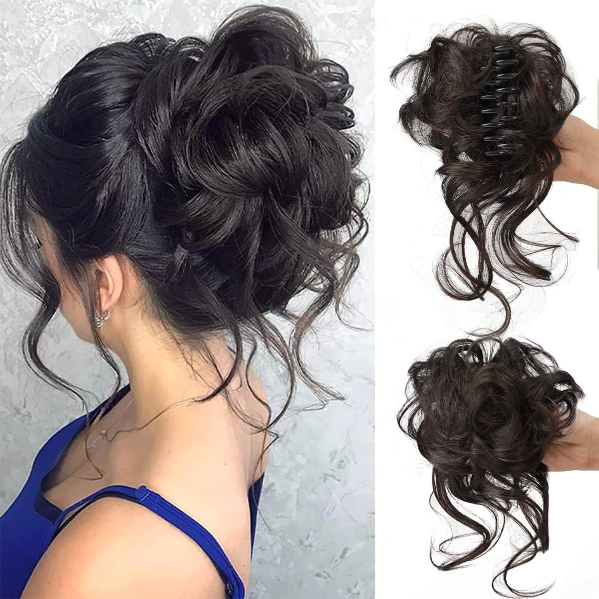 Buy 1 Get 1 Free - Curly Bun Hair Claw Clips