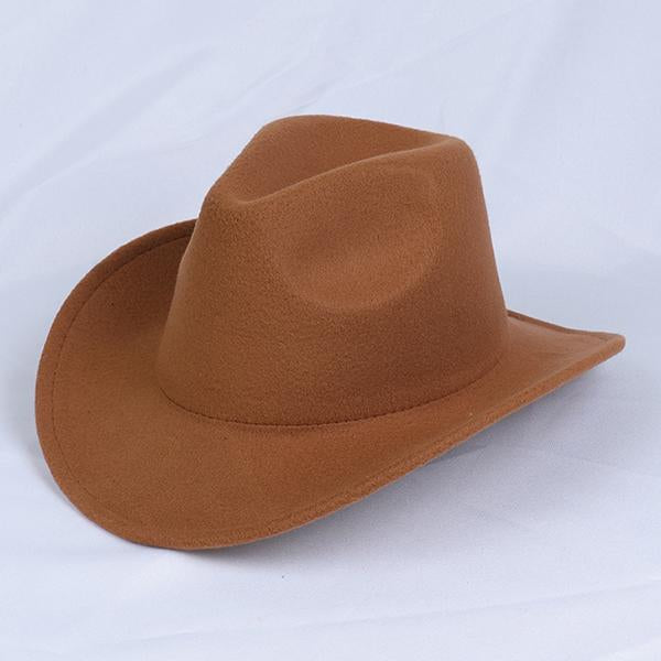 Solid Color Western Cowboy Woolen Jazz Hat